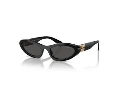 Pre-owned Miu Miu Sunglasses Mu 09ys 1ab5s0 Black Dark Grey Woman