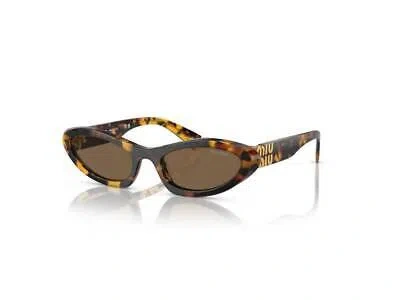 Pre-owned Miu Miu Sunglasses Mu 09ys Vau06b Honey Havana Dark Brown Woman