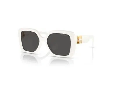 Pre-owned Miu Miu Sunglasses Mu 10ys 1425s0 White Dark Grey Woman
