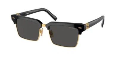 Pre-owned Miu Miu Sunglasses Mu 10zs 1ab5s0 Black Grey Woman