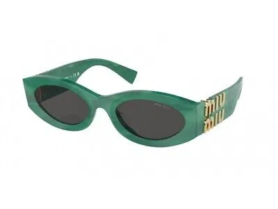 Pre-owned Miu Miu Sunglasses Mu 11ws 15h5s0 Green Dark Grey Woman