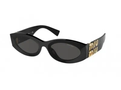 Pre-owned Miu Miu Sunglasses Mu 11ws 1ab5s0 Black Grey Woman In Gray