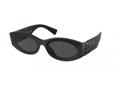 Pre-owned Miu Miu Sunglasses Mu 11ws 1bo5s0 Matte Black Grey Woman In Gray