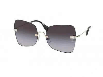 Pre-owned Miu Miu Sunglasses Mu 50ws Zvn5d1 Gold Grey Woman