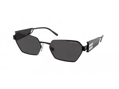 Pre-owned Miu Miu Sunglasses Mu 53ws 1ab5s0 Black Grey Woman In Gray