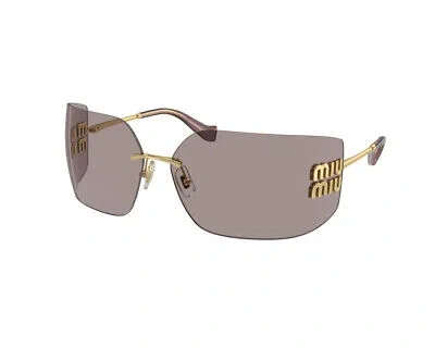 Pre-owned Miu Miu Sunglasses Mu 54ys 5ak06i Gold Violet Woman