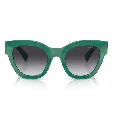 Miu Miu Sunglasses Mu01 Ys 15 H09 S Green/gray Gradient Women In Red