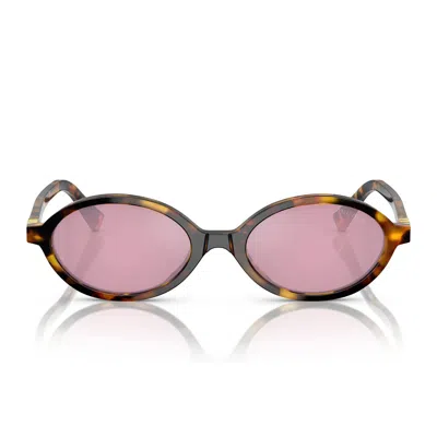 Miu Miu Sunglasses Mu04 Zs Vau50 D Brown/pink Women In Purple