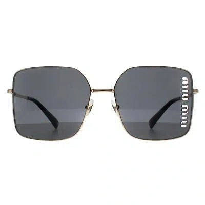 Pre-owned Miu Miu Sunglasses Mu51ys Zvn5s0 Pale Gold Dark Grey