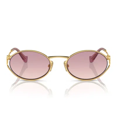 Miu Miu Sunglasses Mu52 Y 5 Ak06 S Gold/brown Gradient Women