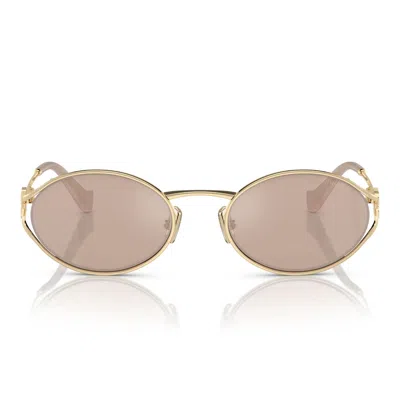 Miu Miu Sunglasses Mu52 Y Zvn20 F Gold/pink Women In Brown