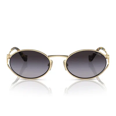 Miu Miu Sunglasses Mu52 Y Zvn5 D1 Gold/gray Gradient Women