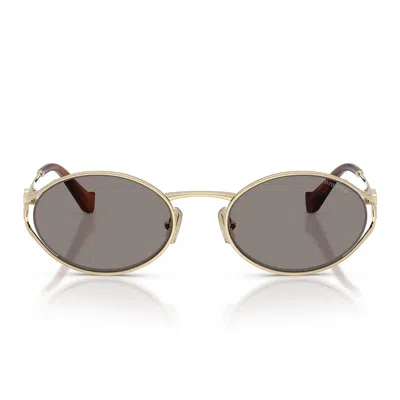 Miu Miu Sunglasses Mu52 Y Zvn80 Q Pale Gold/dark Grey Women