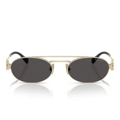 Miu Miu Sunglasses Mu54 Zs Zvn08 Z Gold/dark Grey Women