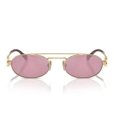 Miu Miu Sunglasses Mu54 Zs Zvn50 D Gold/pink Women