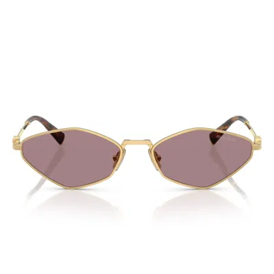 Miu Miu Sunglasses Mu56 Zs 5 Ak20 I Gold/brown Gradient Women In Multi