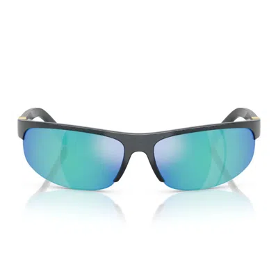 Miu Miu Sunglasses Mua02 S 19 Y10 K Metallic Aviator/blue Mirrored Women