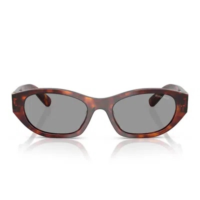 MIU MIU MIU MIU SUNGLASSES MUA03 S 21 C40 O BROWN/GRAY WOMEN