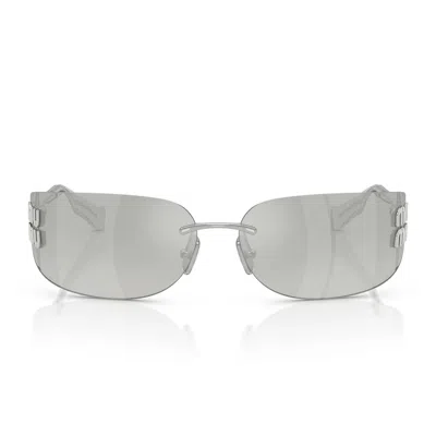 Miu Miu Sunglasses Mua51 S 1 Bc10 Y Silver/mirrored Gray Women In Purple