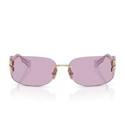 Miu Miu Sunglasses Mua51 S Zvn90 O Gold/pink Women In Gray