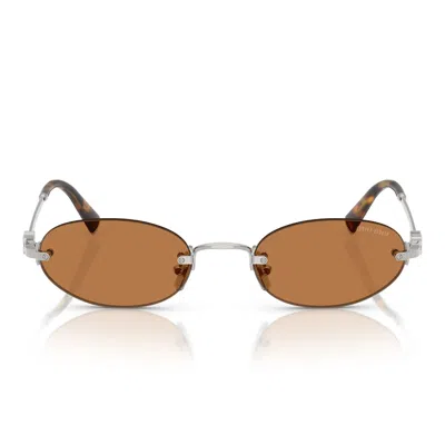 Miu Miu Sunglasses Mua54 S 1 Bc90 Q Silver/brown Women
