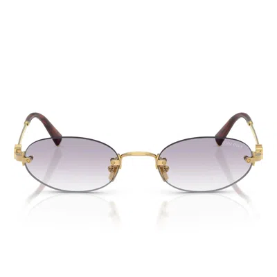 Miu Miu Sunglasses Mua54 S 5 Ak04 O Gold/gray Gradient Women In Neutral