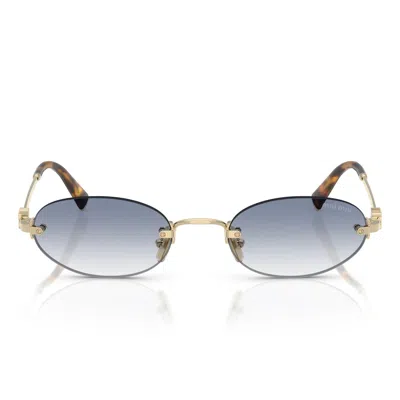 Miu Miu Sunglasses Mua54 S Zvn80 O Gold/blue Gradient Women In Purple