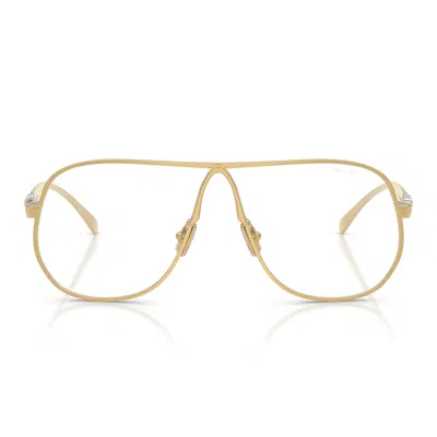 Miu Miu Sunglasses Mua56 S 5 Ak08 N Gold/transparent With Blue Light Filter Women In Pattern