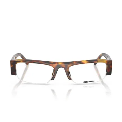 Miu Miu Sunglasses Mub07 S 14 L08 N Honey Brown/transparent With Blue Light Filter Women In Red
