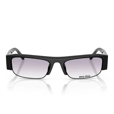 Miu Miu Sunglasses Mub07 S 16 K04 O Black/transparent Grey Gradient Woman