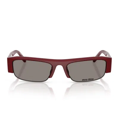 Miu Miu Sunglasses Mub07 S 21 I80 Q Burgundy Opaline/dark Gray Women In Pattern