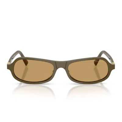 Miu Miu Sunglasses Mub10 Su 25 L10 Y Green/brown Women