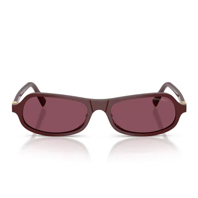 Miu Miu 0mub10su-26l20y55 Acetate Sunglasses In Burgundy