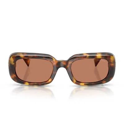Miu Miu Sunglasses Mub13 S 14 L90 Q Honey Brown/brown Women In Multi