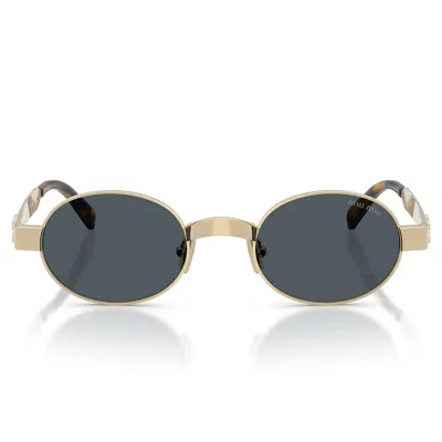 Miu Miu Sunglasses Mub51 S Zvn70 B Pale Gold/dark Gray Women In Multi