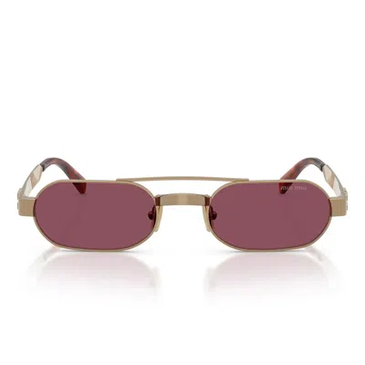 Miu Miu Sunglasses Mub52 S 7 Oe30 Y Brass/dark Violet Women In Multi