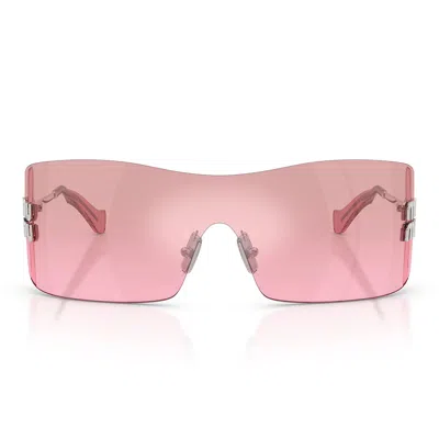 Miu Miu Sunglasses Mub53 S 1 Bc70 Y Silver/pink Mirrored Women In Multi