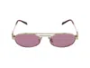 Miu Miu Womens Gold Mu 54zs Oval-frame Metal Sunglasses In Gold