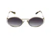 Miu Miu Oro Pallido Metal Sunglasses In Gray