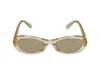 Miu Miu Mu 06zs Sand Transparent Sunglasses In Multicolor