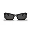 Miu Miu Mu 09ws Rectangle-frame Acetate Sunglasses In Nero/grigio