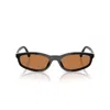 Miu Miu Oval-frame Sunglasses In Nero/marrone