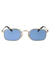 Miu Miu Rectangular Sunglasses In Oro Pallido