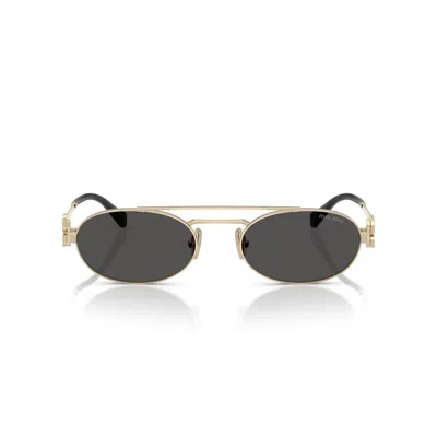 Miu Miu Miumiu 0mu 54zs Miu Logo Zvn08z Oro Sunglasses In Gold