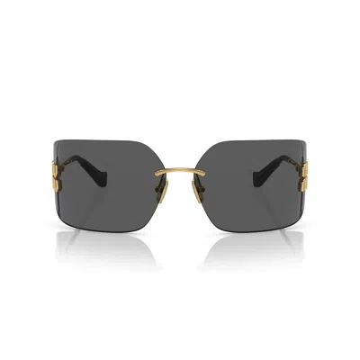 Miu Miu Womens Gold Mu 54ys Square-frame Metal Sunglasses In 5ak5s0 Gold