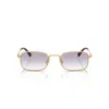 Miu Miu Miu Regard Rectangular Sunglasses In Oro/viola