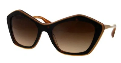 Pre-owned Miu Miu Sunglasses Smu02o Kaz6s1 Havana Opal / Brown Gradient Lens