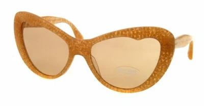 Pre-owned Miu Miu Sunglasses Smu04o Kas9n1 Yellow / Brown Mirror Lens