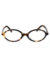 Miu Miu Tortoiseshell-effect Oval Glasses In Vau08n Honey Havana