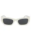 Miu Miu Womens White Mu 09ws Rectangle-frame Acetate Sunglasses In White